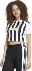 Adidas Koszulka damska Juventus 26/27 Home Cropped Jersey biało-czarna KB8878 S. Białe t-shirty damskie Adidas, s, bez wzorów, z jersey, bez kołnierzyka. Za 398.51 zł.