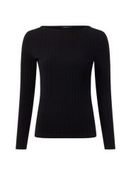 Opus koszulka z długim rękawem - Sovke Kobiety Bawełna czarny, 40. Czarne t-shirty damskie Opus, bez wzorów, z bawełny, eleganckie, bez kołnierzyka. Za 179.95 zł.