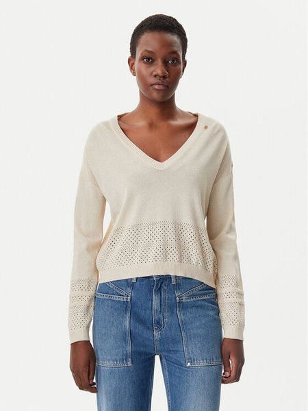 Gaudi Sweter 511BD53022 Beżowy Regular Fit. Brązowe swetry damskie Gaudi, m, bez wzorów, z wiskozy, bez kołnierzyka, bez ramiączek, bez kaptura. Za 209.99 zł.