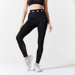 Legginsy fitness damskie Adidas. Legginsy damskie Adidas, l, bez wzorów, z materiału, na fitness i siłownię, techfit (adidas). Za 119.99 zł.