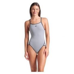 Strój Kąpielowy Damski Arena Icons Super Fly Back Solid. Szare kostiumy jednoczęściowe damskie Arena, xs, bez wzorów, sportowe, do pływania. Za 229.99 zł.