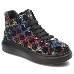 Czarne Sneakersy Goe Stylowe Obuwie Damskie. Czarne półbuty damskie GOE, bez wzorów, z materiału, eleganckie, bez obcasa, bez zapięcia. Za 469.00 zł.