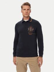 Aeronautica Militare Polo 262PO1942UP00400 Granatowy Regular Fit. Niebieskie koszulki polo męskie Aeronautica Militare, m, bez wzorów, z bawełny, bez ramiączek. Za 474.99 zł.