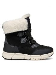 Geox Śniegowce J Flexyper Girl B Ab J46APA 0AU50 C9B1P M Czarny. Czarne buty zimowe dziewczęce Geox, ze skóry, bez zapięcia. Za 429.99 zł.