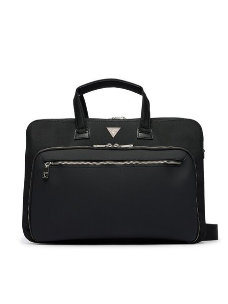 Guess Torba na laptopa HMBEHN P6138 Czarny. Czarne torby na laptopa męskie Guess, z aplikacjami, z materiału. Za 475.99 zł.