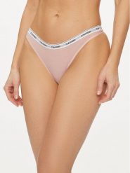 Calvin Klein Underwear Stringi 000QD5043E Różowy. Czerwone stringi damskie Calvin Klein Underwear, xl, bez wzorów, z bawełny. Za 59.99 zł.