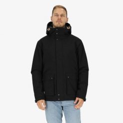 Kurtka zimowa turystyka męska Swedemount Sarek Insulated Jacket wodoodporna. Czarne kurtki męskie SWEDEMOUNT, na zimę, m, bez wzorów, sportowe, bez kaptura. Za 499.99 zł.