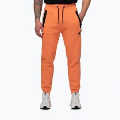Spodnie męskie Pitbull Dogwood Track. Brązowe spodnie sportowe męskie PITBULL, l, bez wzorów, z bawełny, na fitness i siłownię. Za 249.99 zł.