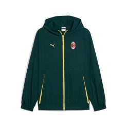 Kurtka dresowa AC Milan Woven 2025/26. Zielone bluzy męskie Puma, bez wzorów, z dresówki, sportowe, bez kaptura. W wyprzedaży za 333.00 zł.