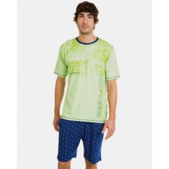 Piżama męska rozm. XXL P241303 Green H70. Zielone piżamy męskie Massana Homewear, m, bez wzorów, bez ramiączek, krótkie. Za 199.00 zł.