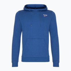 Bluza Reebok Identity Small Logo Hoodie. Niebieskie bluzy męskie REEBOK FITNESS, bez wzorów, bez kaptura. Za 159.99 zł.