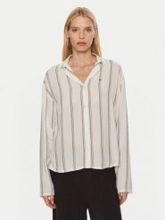 Tommy Hilfiger Koszulka piżamowa UW0UW05614 Écru Relaxed Fit. Piżamy damskie Tommy Hilfiger, s, bez wzorów, z wiskozy, bez ramiączek. Za 139.99 zł.