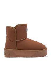 Botki D.Franklin Nordic V.2 Basic Low DFSH371004-TAN. Brązowe botki damskie D.Franklin, na zimę, z futra, eleganckie, przed kolano, bez obcasa, bez zapięcia. Za 219.00 zł.