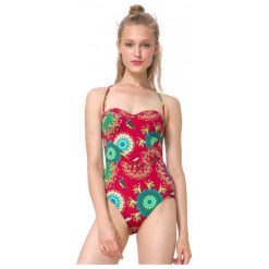 Desigual Strój Kąpielowy Damski Sonar S Wielokolorowy. Różowe kostiumy jednoczęściowe damskie Desigual. W wyprzedaży za 189.00 zł.