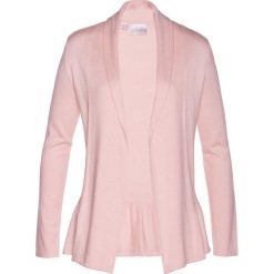 Sweter bez zapięcia z domieszką kaszmiru bonprix pastelowy jasnoróżowy. Swetry damskie bonprix. Za 89.99 zł.
