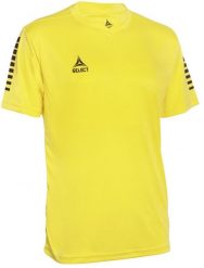 Koszulka piłkarska poliestrowa męska Select PISA żółta. Niebieskie koszulki sportowe męskie Select, m, bez wzorów, z materiału, bez kołnierzyka, bez ramiączek, do piłki nożnej. Za 101.73 zł.