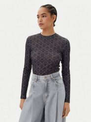 HUGO Bluzka Diralina_10 50542422 Czarny Slim Fit. Czarne bluzki damskie Hugo, xxl, bez wzorów, z syntetyku, bez kołnierzyka, bez ramiączek. Za 269.99 zł.