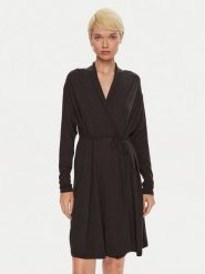 Calvin Klein Underwear Szlafrok 000QS7283E Czarny. Czarne szlafroki damskie Calvin Klein Underwear, s, bez wzorów, bez ramiączek, bez kaptura. Za 149.99 zł.