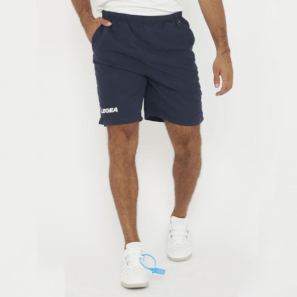 Bermudy męskie OLIMPIA niebieskie w oversize. Niebieskie szorty męskie Legea, l, bez wzorów. Za 68.00 zł.