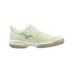Buty do tenisa damskie Mizuno Wave Exceed Tour 5. Białe obuwie sportowe damskie Mizuno, bez wzorów, z materiału, tenisowe, mizuno wave. Za 349.99 zł.