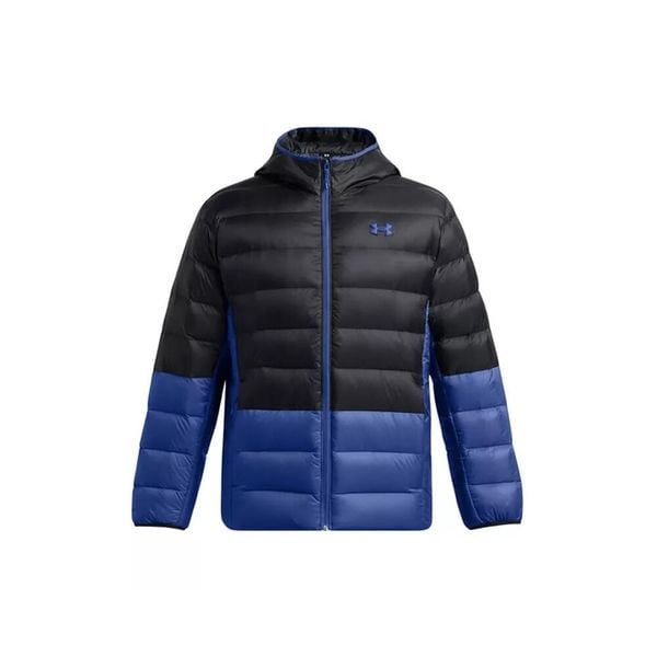 Kurtka puchowa Under Armour Legend. Czarne kurtki męskie Under Armour, l, bez wzorów, z materiału, z kapturem. Za 749.45 zł.