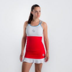 Koszulka Padel Belén Berbel Kyoto Red. Czerwone koszulki sportowe damskie BELÉN BERBEL, s, bez wzorów, z materiału, bez kołnierzyka, bez ramiączek, tenisowe. Za 201.95 zł.