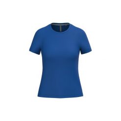 Koszulka damska Kariban. Niebieskie t-shirty damskie KARIBAN, s, bez wzorów, z bawełny, bez kołnierzyka. Za 102.00 zł.
