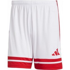Spodenki męskie adidas Squadra 25. Białe krótkie spodenki sportowe męskie Adidas, l, bez wzorów, z poliesteru, do piłki nożnej. Za 69.00 zł.