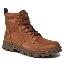 Trapery CAT Footwear. Brązowe kozaki męskie CAT Footwear, bez zapięcia. Za 429.99 zł.