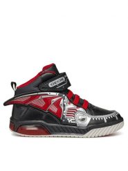 Geox Sneakersy J Inek Boy J469CB 011BC C0048 DD Czarny. Czarne buty sportowe chłopięce Geox, bez wzorów, ze skóry, bez zapięcia. Za 189.99 zł.