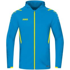 Kurtka damska Jako à capuche Challenge. Niebieskie kurtki sportowe damskie Jako, s, z aplikacjami, z elastanu, z kapturem. Za 326.45 zł.