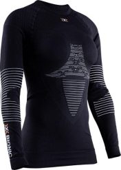 Czarna bluza transmisyjna damska X-Bionic Energizer 4.0. Czarne bluzy damskie X Bionic, l, bez wzorów, z materiału, bez kaptura, na fitness i siłownię. Za 789.99 zł.