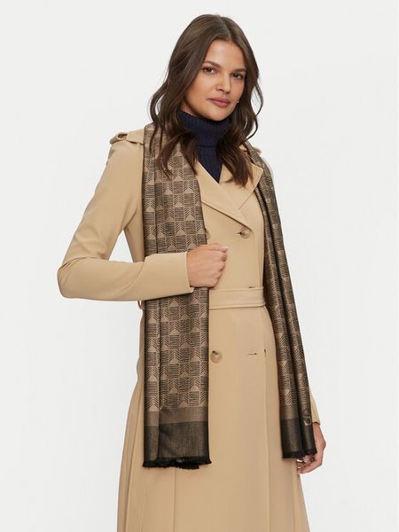 Guess Szalik AM9437 POL03 Beżowy. Brązowe rękawiczki męskie Guess, z aplikacjami, z materiału. Za 249.99 zł.