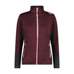 Damska polarowa kurtka turystyczna CMP. Czerwone kurtki sportowe damskie CMP, bez wzorów, z polaru, bez kaptura. Za 323.50 zł.