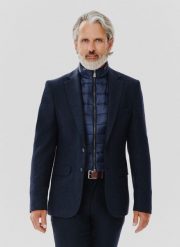 PAKO LORENTE – Granatowa marynarka męska z odpinaną podpinką. Marynarki męskie Pako Lorente, bez wzorów, z elastanu, casualowe. Za 1,199.99 zł.