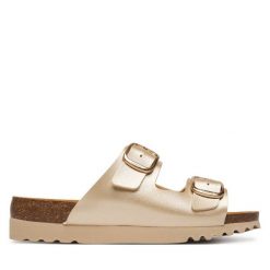 Klapki Scholl. Żółte klapki damskie Scholl, bez wzorów, bez obcasa. Za 339.99 zł.