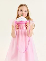 Mała błyszcząca torebka w kształcie babeczki - różowy. Czerwone torby i plecaki dziecięce Sinsay, małe. Za 29.99 zł.