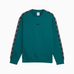 Bluza sportowa męska Puma NEW TAPE CREW FL 69264322. Zielone bluzy męskie Puma, m, bez wzorów, z bawełny, bez kaptura. Za 155.71 zł.