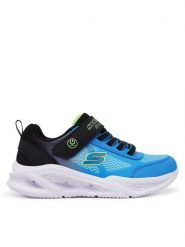 Skechers Sneakersy Meteor-Lights - Krendox 401495L/BKBL Niebieski. Niebieskie buty sportowe chłopięce Skechers, bez wzorów, z materiału, bez zapięcia. Za 179.99 zł.