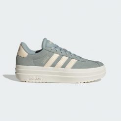 Buty VL Court Bold. Białe obuwie sportowe damskie Adidas, bez wzorów, trekkingowe. Za 349.00 zł.