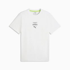 Koszulka sportowa męska Puma AMF1 ESSENTIAL. Białe koszulki sportowe męskie Puma, m, bez wzorów, z materiału, bez kołnierzyka, bez ramiączek, do biegania. Za 152.20 zł.