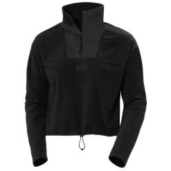 Damska bluza typu crop Helly Hansen Daybreaker Fleece. Czarne bluzy damskie Helly Hansen, bez wzorów, bez kaptura, trekkingowe. Za 347.00 zł.