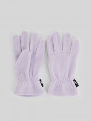 4F Rękawiczki polarowe Touch Screen dziecięce - fioletowe L/XL. Fioletowe rękawiczki dziecięce 4f, bez wzorów, z polaru. Za 39.99 zł.