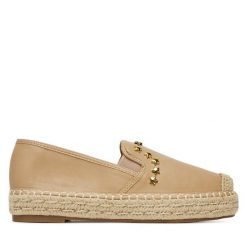 Espadryle DeeZee. Brązowe espadryle damskie DeeZee, bez wzorów, bez obcasa, bez zapięcia. Za 99.99 zł.