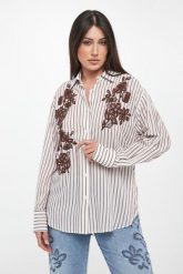 Koszula damska w paski ERMANNO FIRENZE. Koszule damskie Ermanno Firenze, bez wzorów, bez kołnierzyka, bez ramiączek. Za 1,829.00 zł.