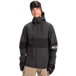 Kurtka do sportów zimowych techniczna dla Mężczyzn HIGH IN THE HOOD. Czarne kurtki męskie Quiksilver, m, bez wzorów, z materiału, bez kaptura, narciarskie. Za 853.80 zł.