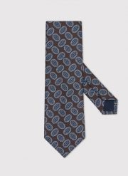 PAKO LORENTE – Brązowy krawat męski. Brązowe krawaty i muchy Pako Lorente, bez wzorów, z poliesteru. Za 99.99 zł.