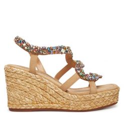 Espadryle Alma En Pena. Brązowe sandały damskie Alma en Pena, bez wzorów, bez obcasa, bez zapięcia. Za 409.99 zł.
