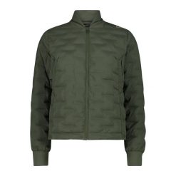 Kurtka puchowa bez szwów damska CMP. Zielone kurtki damskie CMP, bez wzorów, z puchu, bez kaptura. Za 649.00 zł.