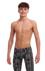 Kąpielówki jammery na basen chłopięce Funky Trunks Up The Ladder. Szare kąpielówki dla chłopców FUNKY TRUNKS, bez wzorów. Za 201.98 zł.